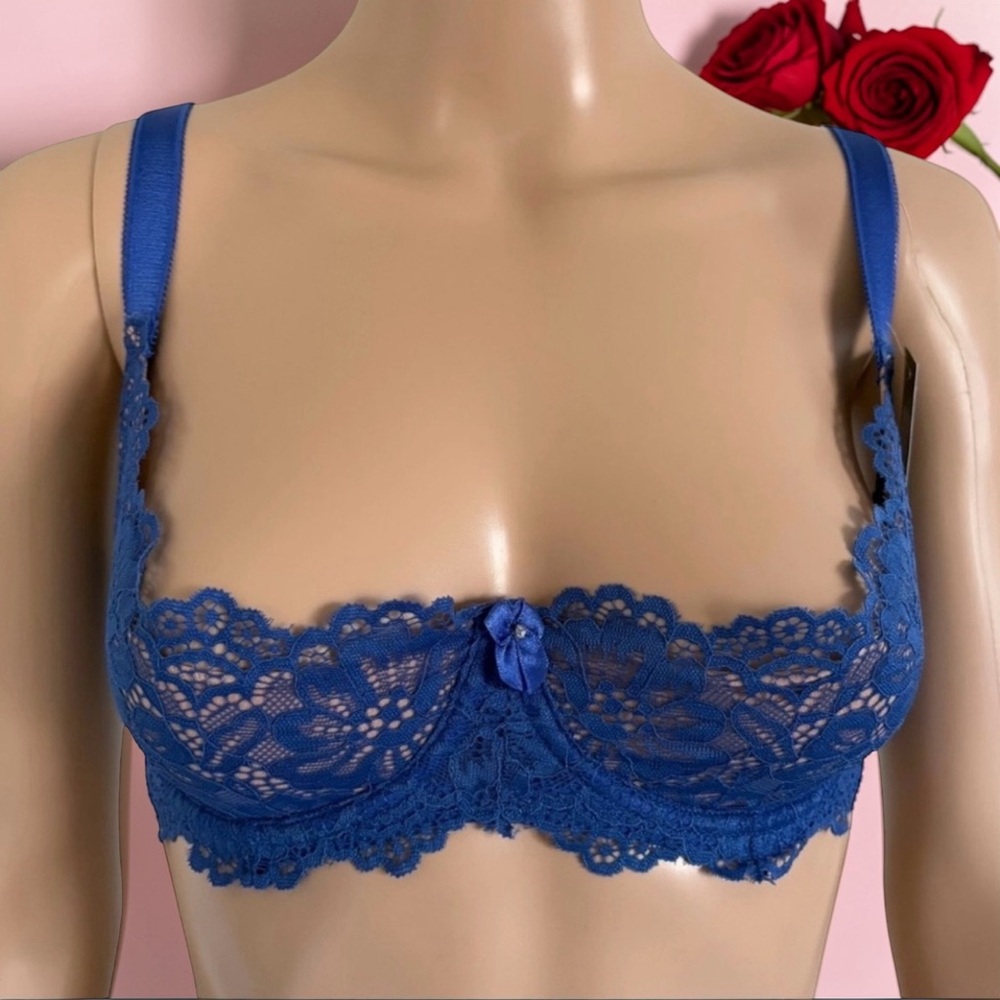 Frederick's of Hollywood Royal Blue Lace Bra - Picture 2 of 9